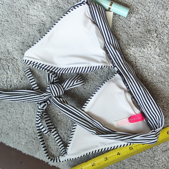 Victoria's Secret Black and White Striped Bikini Small - Picture 10 of 12